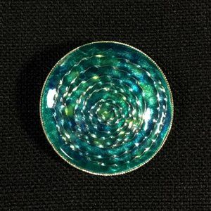 Blue & Green Enamel Brooch